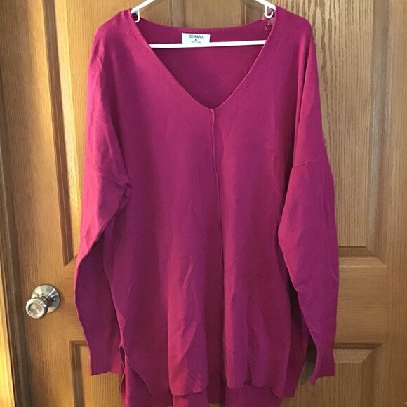 Zenana Magenta Sweater - Picture 1 of 2